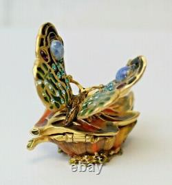 Estee Lauder 2003 Solid Perfume Compact Bejeweled Butterfly Strongwater MIBB