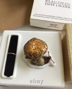 Estee Lauder 2003 Solid Perfume Compact Enchanted Mushroom Jay Strongwater NIB