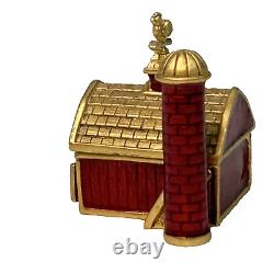 Estee Lauder 2004 Pleasures Perfume Little Red Barn Compact Solid Perfume A83