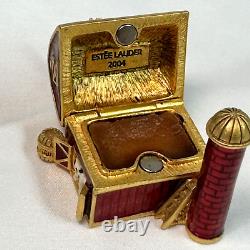 Estee Lauder 2004 Pleasures Perfume Little Red Barn Compact Solid Perfume A83