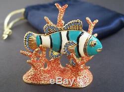 Estee Lauder 2005 Beautiful Radiant Fish Solid Perfume Compact Jeweled Trinket