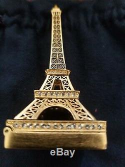 Estee Lauder 2006 Beyond Paradise Eiffel Tower Solid Perfume Compact Trinket Box