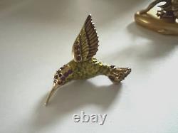 Estee Lauder 2006 Full Mibb Solid Perfume Compact Fluttering Hummingbird