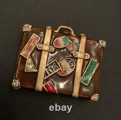 Estee Lauder 2006 White Linen World Traveler Suitcase Solid Perfume Compact