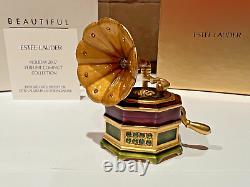 Estee Lauder 2007 Solid Perfume Compact Glorious Gramophone Jay Strongwater Mibb