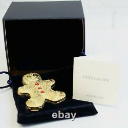 Estee Lauder 2008 Solid Perfume Compact Holiday Treat Gingerbread Man MIBB