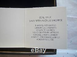 Estee Lauder 2008 Solid Perfume Compact Saks Fifth Avenue Shopper Mib Sparkly