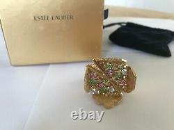 Estee Lauder 2009 Full Solid Perfume Compact Glimmering Take Out Pleasures Mib