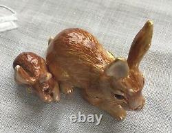 Estee Lauder 2009 Solid Perfume Compact Cuddly Bunnies Jay Strongwater Pleasures