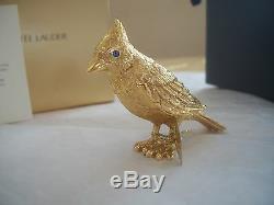 Estee Lauder 2010 Pleasures Solid Perfume Compact Golden Bird Mint In Box