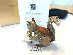 Estee Lauder 2010 Solid perfume compact MIB PLAYFUL SQUIRREL JAY STRONGWATER