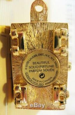Estee Lauder 2 Pc. LOCOMOTIVE Solid Perfume Compact (Beautiful) MIBB with Label