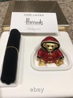 Estee Lauder Beautiful Harrods Teddy Bear Holiday 2003 Perfume Compact 400 Made