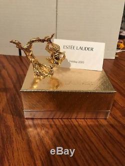 Estee Lauder Beautiful Holiday 2003 Charming Monkey Solid Perfume Compact