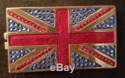 Estee Lauder Beautiful Jeweled Flag Of Britain Compact For Solid Perfume New