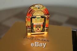 Estee Lauder Bejeweled JEWELED JUKEBOX Solid Perfume Compact With Box