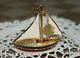 Estee Lauder Bejeweled Sail Boat Solid Perfume Compact Movable Sails