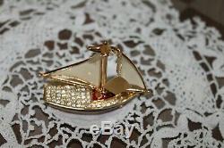Estee Lauder Bejeweled SAIL BOAT Solid Perfume Compact Movable Sails
