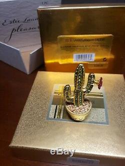 Estee Lauder CACTUS Pleasures Solid Perfume Compact with Pouch and Box