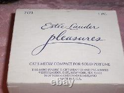 Estee Lauder CAT MEOW Solid Perfume Compact 1.8 x 1.5 x 1 tall