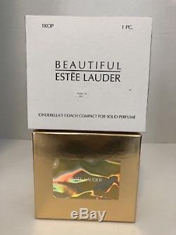 Estee Lauder CINDERELLAS COACH Crystal Pumpkin Solid Perfume Compact