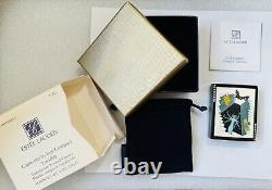 Estee Lauder Capricorn By Erte Pressed Powder Compact Mint In Box Velvet Bag