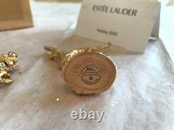 Estee Lauder Charming Monkey Sparkly Solid Perfume Compact Mib Beautiful