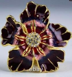 Estee Lauder Compact New in Box Hibiscus Flower Swarovski Beautiful Perfume