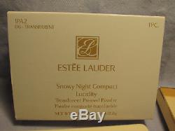 Estee Lauder Compact Snowy Night Lucidity Pressed Powder New Gold Nib Mib