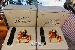 Estee Lauder Cowboy & Cowgirl Pleasures Solid Perfume Compacts MINT! VINTAGE