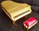 Estee Lauder Dazzling Gold Grand Piano Compact For Solid Perfume New