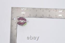 Estee Lauder EMPTY Compact Solid Perfume Collectible Rhinestone Crystal Plum