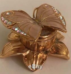 Estee Lauder Enchanted Butterfly Solid Perfume Compact 2000 Beautiful Scent