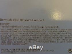 Estee Lauder Exclusive Collectable Bermuda Blue Blossom Crystal Powder Compact