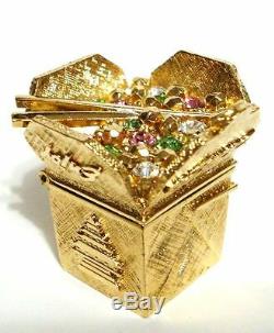 Estee Lauder Glimmering Take-out Solid Perfume Compact 2009 Chinese Food Nib