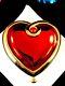 Estee Lauder Gold-tone Ruby Red Enamel Rhinestone 2008 All Heart Powder Compact
