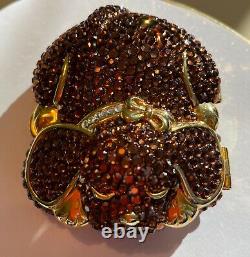 Estee Lauder Golden Pup Swarovski Crystal Compact/Precious Pet Collection-New