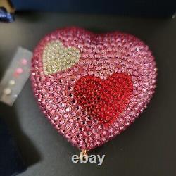 Estee Lauder Heart Rhinestone Beauty Powder Compact RARE