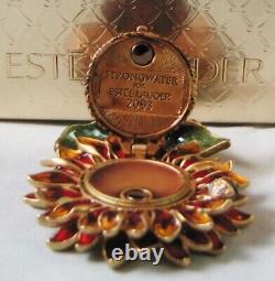 Estee Lauder Jay Strongwater Radiant Sunflower Solid Perfume Compact MIB Signed