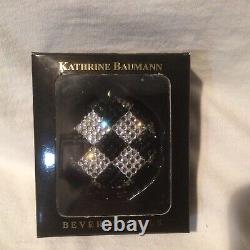 Estee Lauder Katherine Bauman Beverly Hill Collection Black Clear Square Crystal