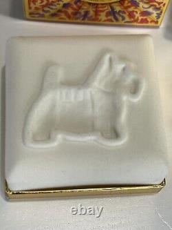 Estee Lauder Knowing Scottie Dog Terrier Plaid Solid Perfume Compact. 03 oz New