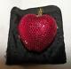 Estee Lauder Lady Apple Red Swarovski Crystals Gold Collectible Powder Compact