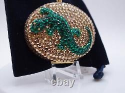 Estee Lauder Lizard Green Crystals & Gold Crystals Compact empty BN Mint