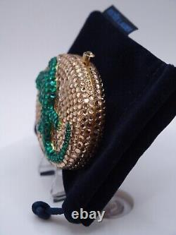 Estee Lauder Lizard Green Crystals & Gold Crystals Compact empty BN Mint