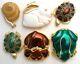 Estee Lauder Lot 6 Compacts Powder Perfume Rabbit Snail Dog Frog Turtle Vintage
