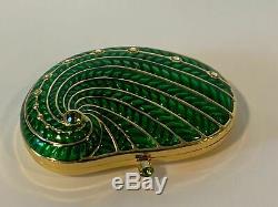 Estee Lauder Lucidity Peacock Feather Crystal Pressed Powder Compact