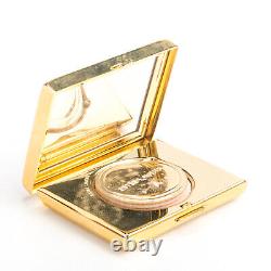 Estee Lauder Lucidity Pressed Powder Compact Jeweled Crystal Mirror Translucent