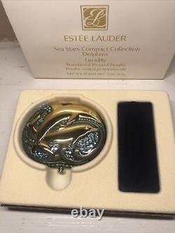 Estee Lauder Lucidity Pressed Powder Compact Sea Stars Crystal Dolphins NEW