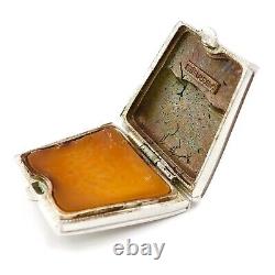 Estee Lauder New Old Stock Autographed by Bob Conte Compact Silver Purse