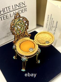 Estee Lauder'Pampered Kitty' Solid Perfume Compact Signed by Jay Strongwater